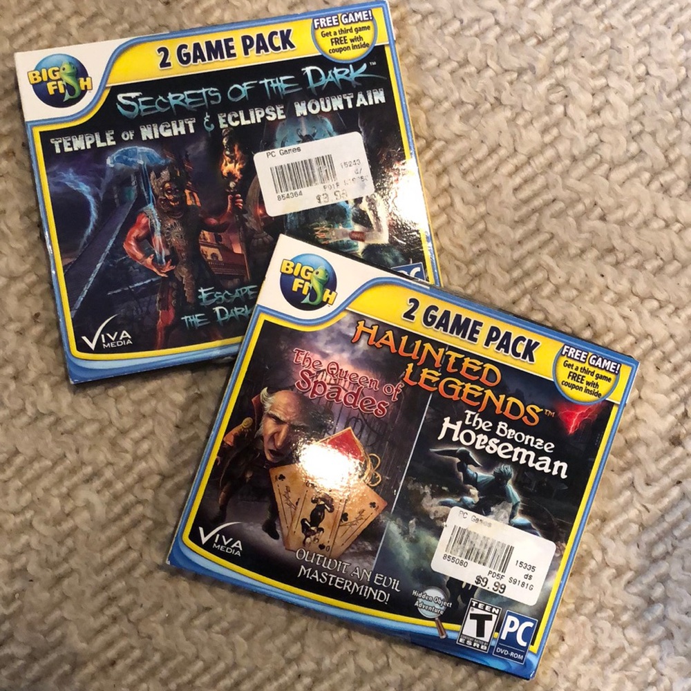 2-2 pack Big Fish PC games 4 game total